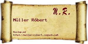 Müller Róbert névjegykártya