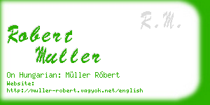 robert muller business card