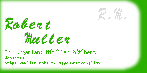 robert muller business card